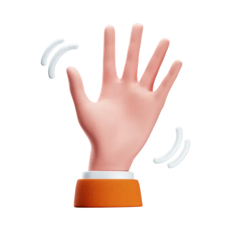 Waving Hand Gesture  3D Icon