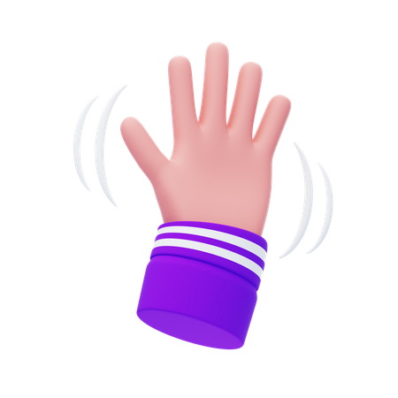 Waving Hand Gesture  3D Icon