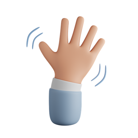 Waving Hand Hand Gesture  3D Icon