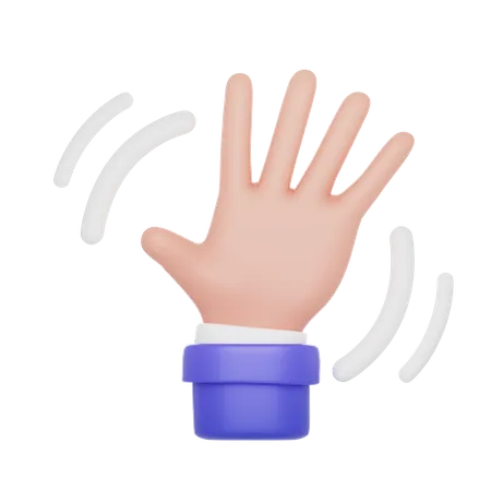 Waving Hand Gesture  3D Icon