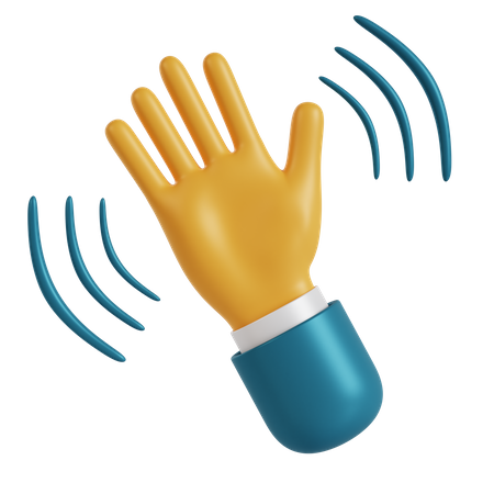 Waving Hand Gesture  3D Icon