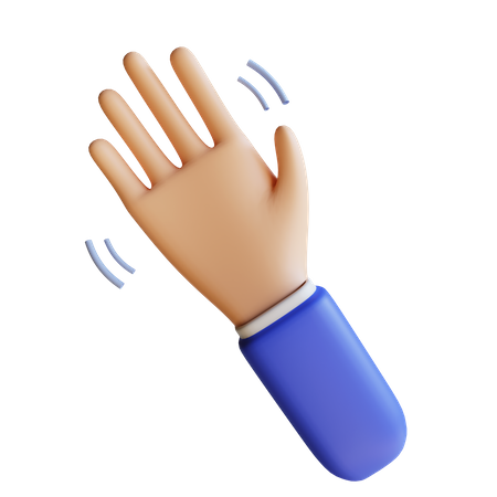 Waving Hand Gesture  3D Icon