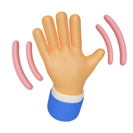 Waving Hand Gesture  3D Icon