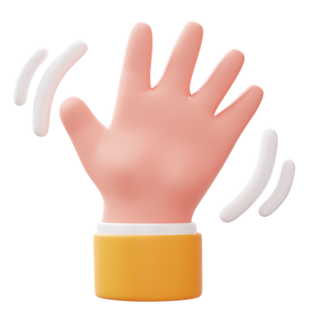 Waving Hand Gesture  3D Icon