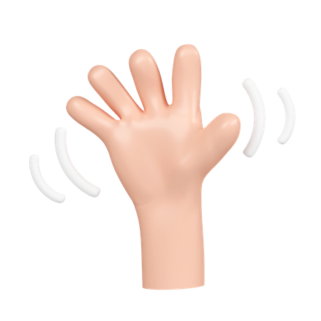 Waving Hand Gesture  3D Icon