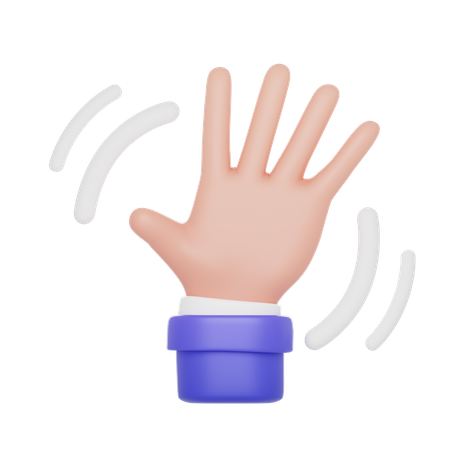 Waving Hand Gesture  3D Icon