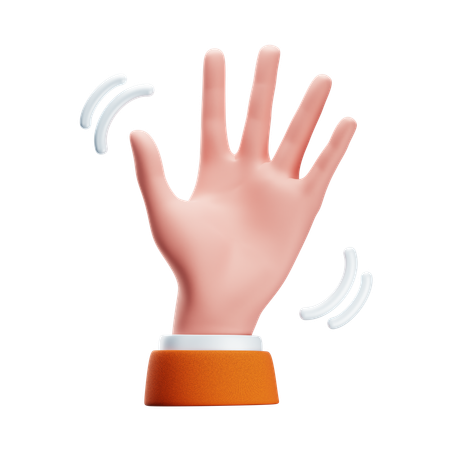 Waving Hand Gesture  3D Icon
