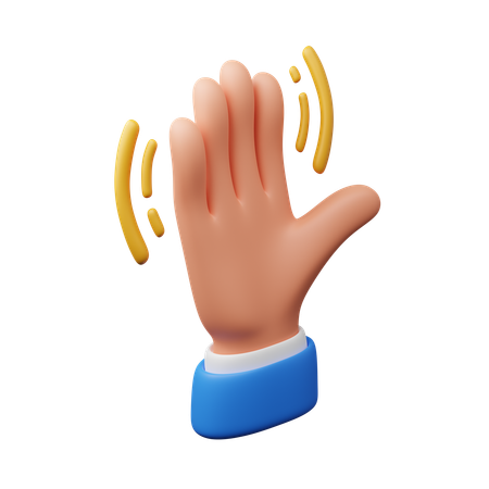 Waving hand gesture  3D Icon
