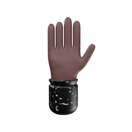 Waving hand gesture  3D Illustration