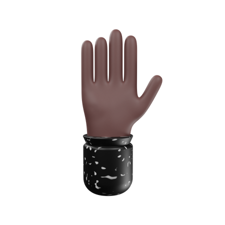 Waving hand gesture 3D Illustration