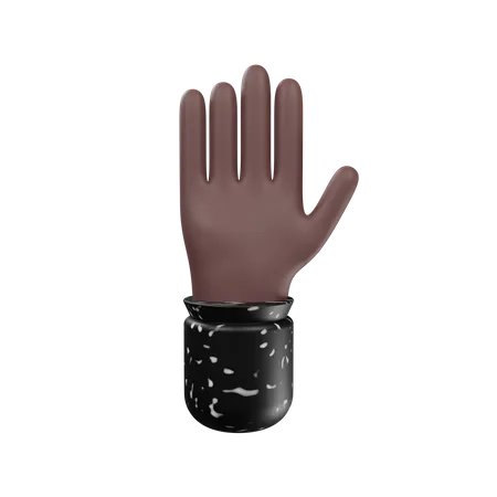 Waving hand gesture  3D Illustration