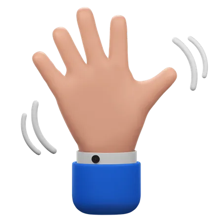 Waving Hand Indicating A Greeting Or Farewell 3D Icon