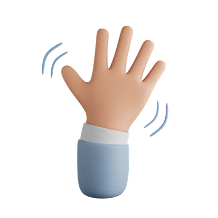 Waving Hand Hand Gesture  3D Icon