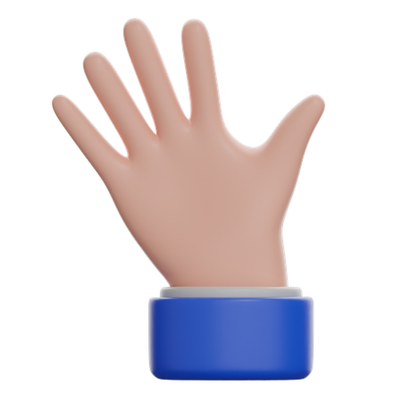 Waving Hand Sign  3D Icon