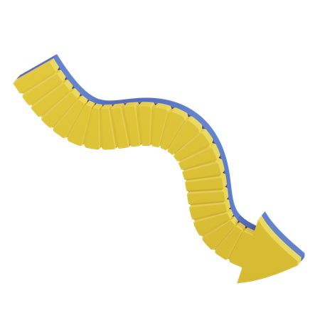 Wavy Arrow  3D Icon