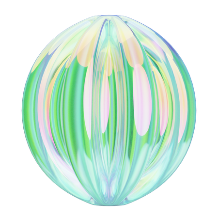 Wavy Ball Chrome  3D Icon