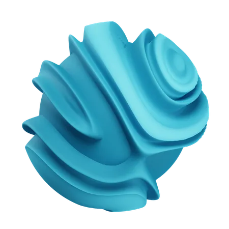 Wavy Blue  3D Icon