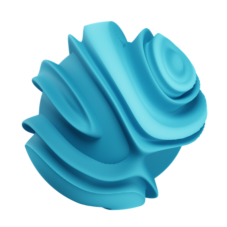 Wavy Blue  3D Icon