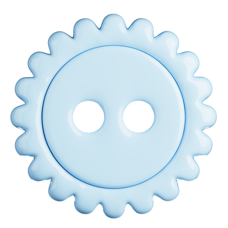 Wavy Edge Button  3D Icon