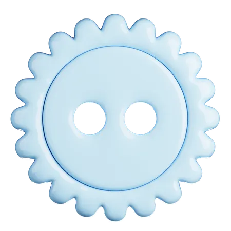 Wavy Edge Button  3D Icon