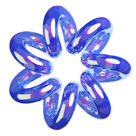 Wavy Flower  3D Icon