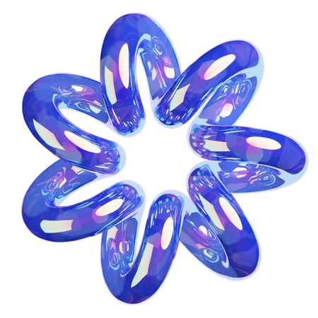 Wavy Flower  3D Icon