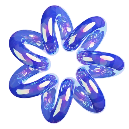 Wavy Flower  3D Icon