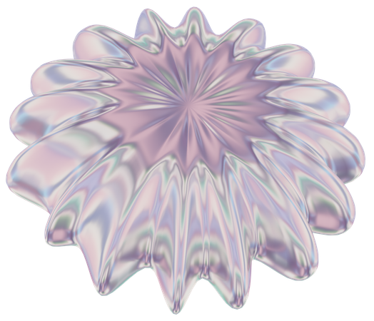 물결 모양의 뚜껑  3D Icon