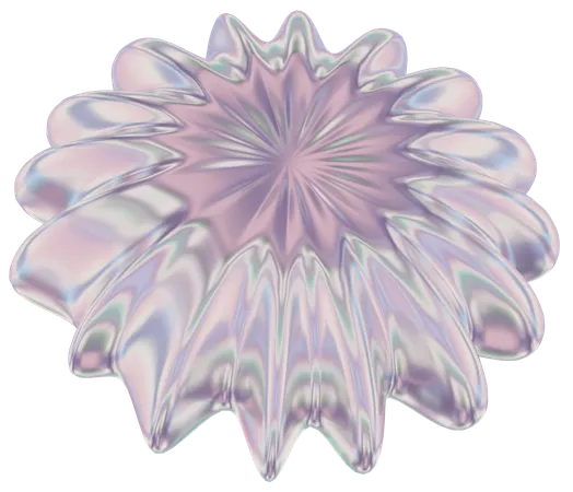 물결 모양의 뚜껑  3D Icon