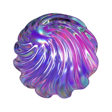Wavy Sphere  3D Icon