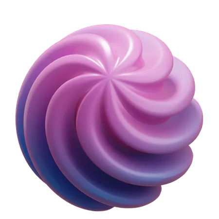 Wavy Sphere Abstact  3D Icon