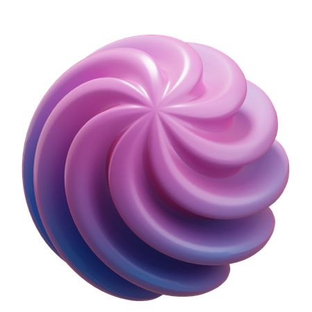 Wavy Sphere Abstact  3D Icon