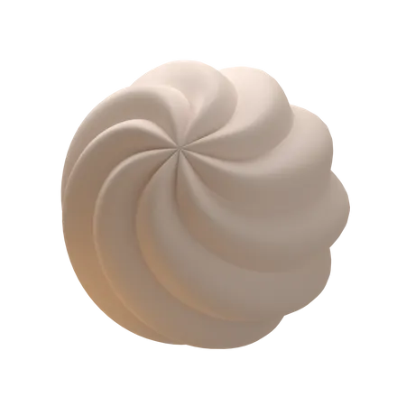 Wavy Sphere Abstract Shape  3D Icon