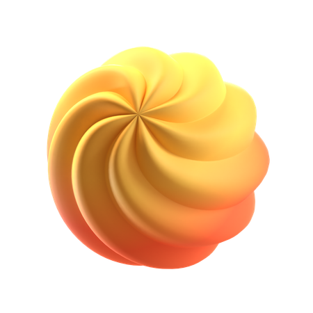 Wavy Sphere Abstract Shape  3D Icon