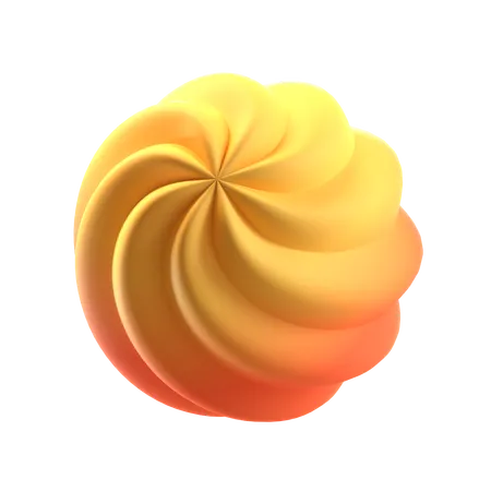 Wavy Sphere Abstract Shape  3D Icon