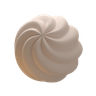 wavy sphere abstract shape 3d illustration
