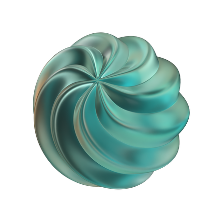 Wavy Sphere Abstract Shape  3D Icon