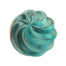wavy sphere abstract shape emoji 3d