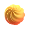 3d wavy sphere abstract shape emoji