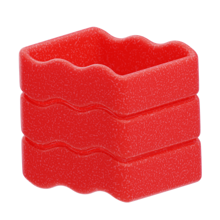 Wavy Stack  3D Icon