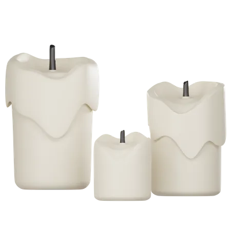 Wax Candle 3 D Render 3D Icon