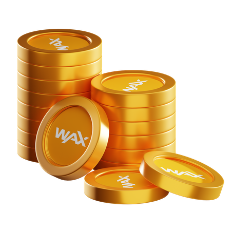 Waxp Coin Stacks  3D Icon