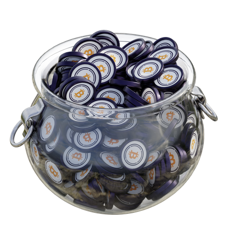 Wbtc Clear Glass Pot  3D Icon