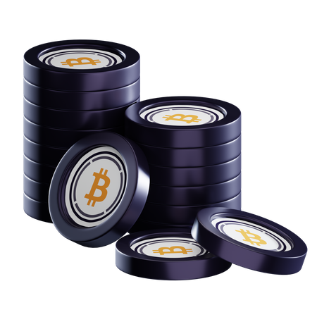 Pilas de monedas wbtc  3D Icon
