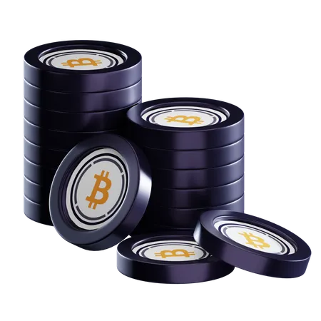 Pilas de monedas wbtc  3D Icon