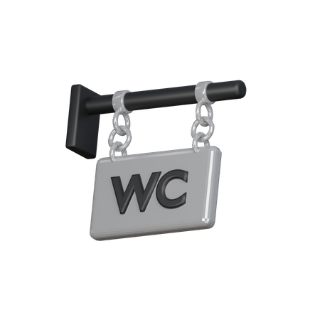 Wc Sign  3D Icon