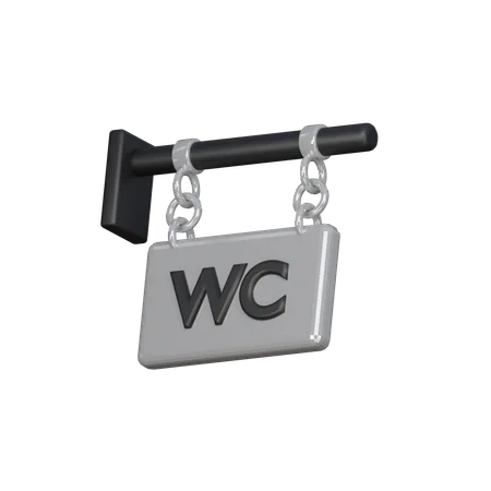 Wc Sign  3D Icon