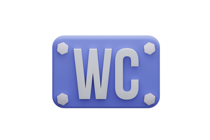 Wc Sign  3D Icon