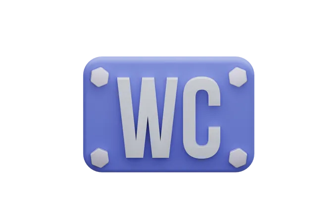 Wc Sign  3D Icon