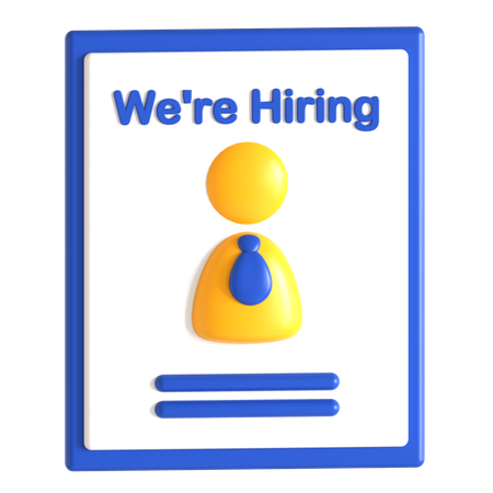 We Are Hiring  3D Icon